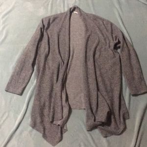 H&M Gray Drape Cardigan